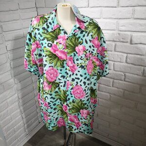 NWT King Kameha Men's Hawaii Print Size 3XL Button Front Shirt